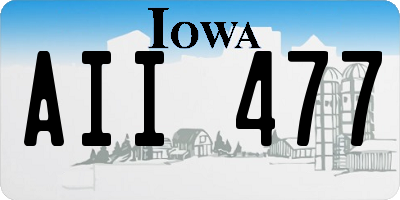 IA license plate AII477