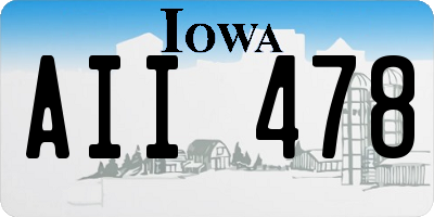 IA license plate AII478