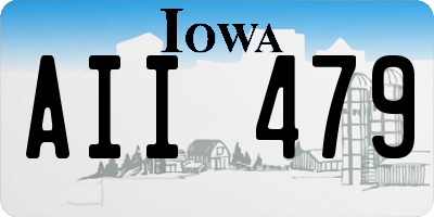 IA license plate AII479