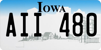 IA license plate AII480