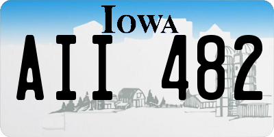 IA license plate AII482
