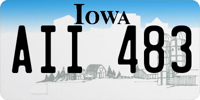 IA license plate AII483