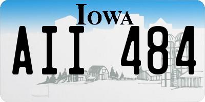 IA license plate AII484