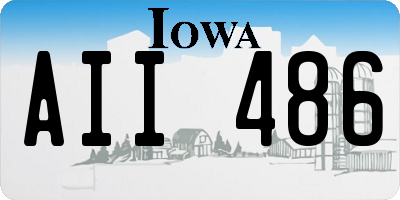 IA license plate AII486