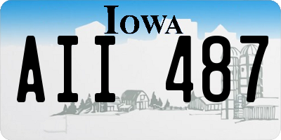 IA license plate AII487