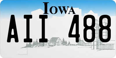 IA license plate AII488