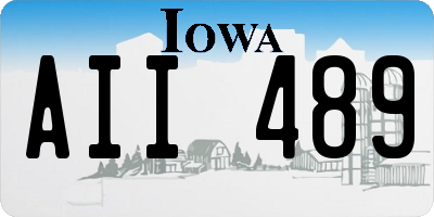 IA license plate AII489