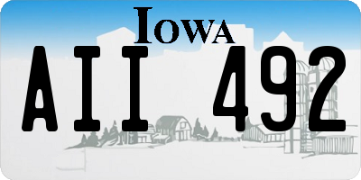 IA license plate AII492