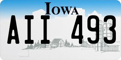 IA license plate AII493