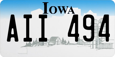 IA license plate AII494