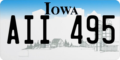 IA license plate AII495