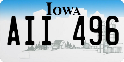 IA license plate AII496