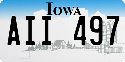 IA license plate AII497