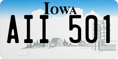 IA license plate AII501