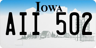 IA license plate AII502