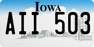 IA license plate AII503