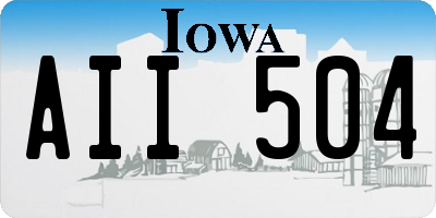 IA license plate AII504