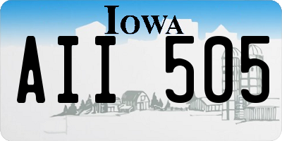 IA license plate AII505