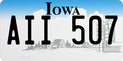 IA license plate AII507