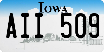 IA license plate AII509