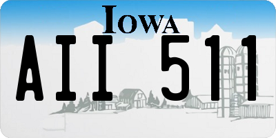 IA license plate AII511
