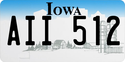 IA license plate AII512
