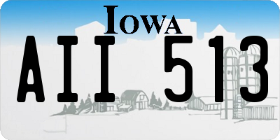 IA license plate AII513