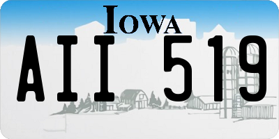 IA license plate AII519