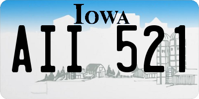 IA license plate AII521