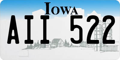 IA license plate AII522