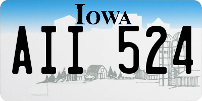 IA license plate AII524
