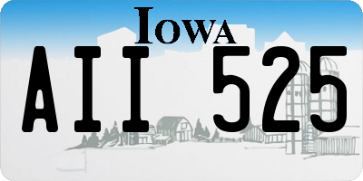 IA license plate AII525