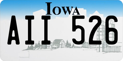 IA license plate AII526