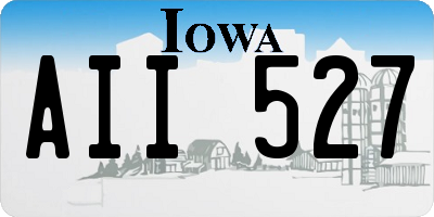 IA license plate AII527