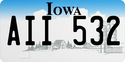 IA license plate AII532