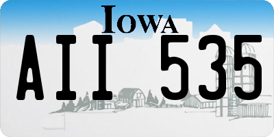 IA license plate AII535