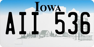 IA license plate AII536