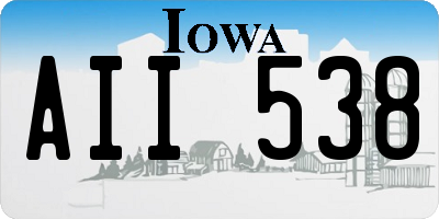 IA license plate AII538