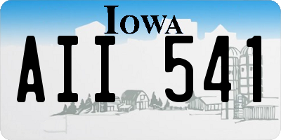 IA license plate AII541