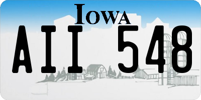 IA license plate AII548