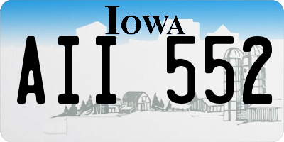 IA license plate AII552
