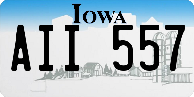 IA license plate AII557