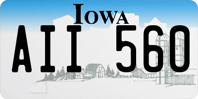 IA license plate AII560