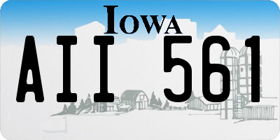 IA license plate AII561
