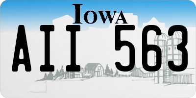 IA license plate AII563