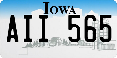IA license plate AII565
