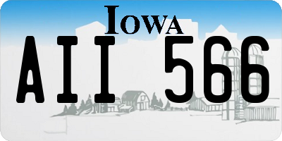IA license plate AII566