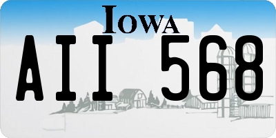 IA license plate AII568
