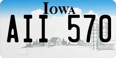 IA license plate AII570