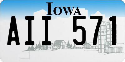 IA license plate AII571